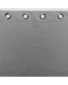 Tenda con occhielli Occuless Grey in chambray oscurante grigio chiaro - 135x260 cm