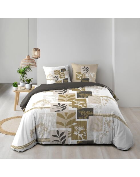 Parure housse de couette Utopia marron