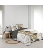 Parure housse de couette Utopia marron