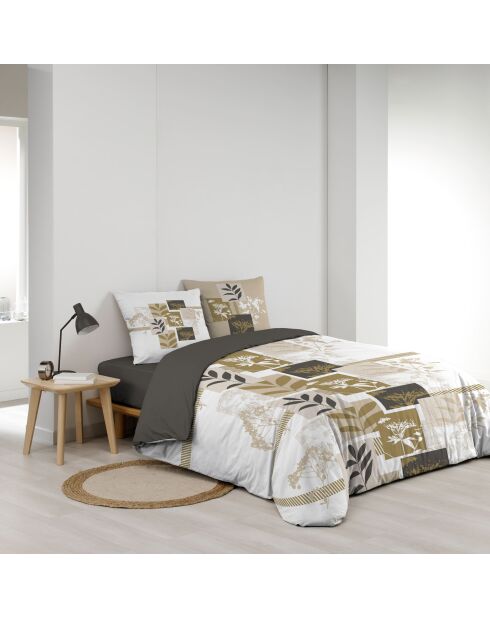 Parure housse de couette Utopia marron