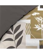 Parure housse de couette Utopia marron