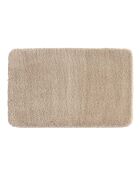 Tapis de bain microfibre unie Mael sable - 50x80 cm