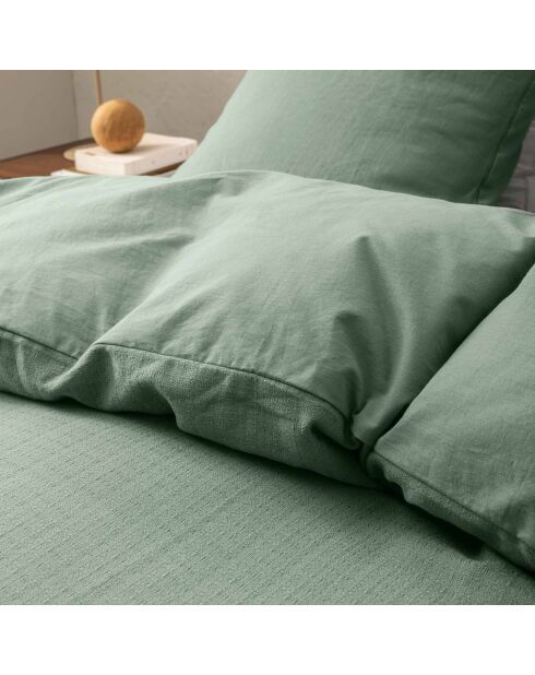 Bettbezug-Set Clara Cedar, schlichtes Reliefmuster