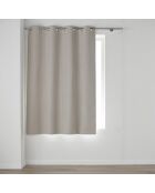 Tenda con occhielli Occuless, in lino liscio chambray oscurante - 135x180 cm