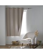 Tenda con occhielli Occuless, in lino liscio chambray oscurante - 135x180 cm