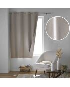 Tenda con occhielli Occuless, in lino liscio chambray oscurante - 135x180 cm