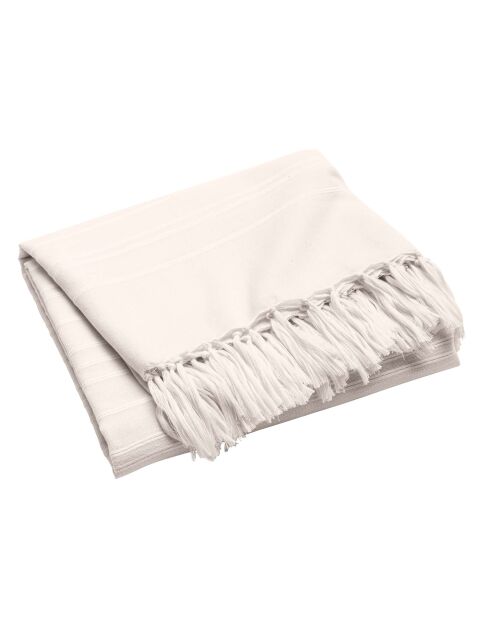 Plaid con frange Lilia in cotone naturale - 220x240 cm
