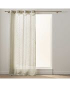 Velo con occhielli Nemo, effetto lino tessuto con lino tagliato a lino - 140x280 cm