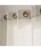 Velo con occhielli Nemo, effetto lino tessuto con lino tagliato a lino - 140x280 cm