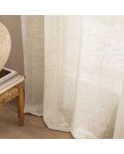 Velo con occhielli Nemo, effetto lino tessuto con lino tagliato a lino - 140x280 cm