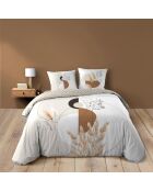 Parure housse de couette Natacha orange