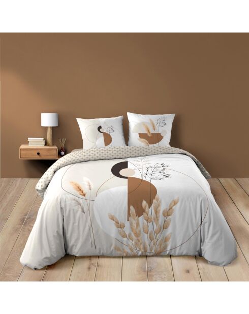 Parure housse de couette Natacha orange