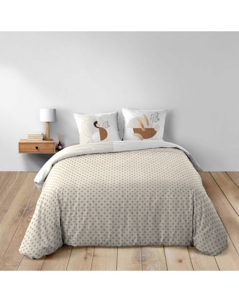 Parure housse de couette Natacha orange