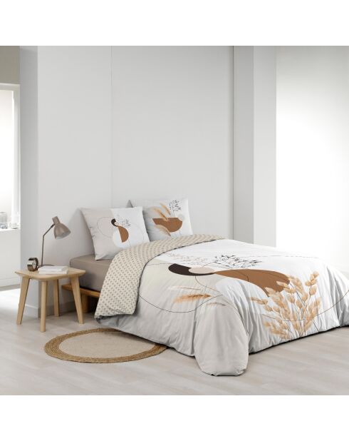 Parure housse de couette Natacha orange