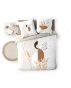 Parure housse de couette Natacha orange