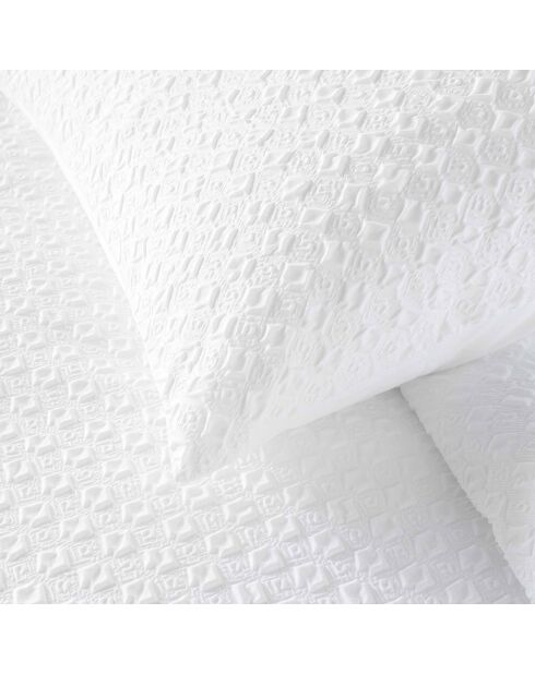 Litea Bettbezug-Set aus Mikrofaser mit Prägung, Weiß