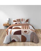 Parure housse de couette Gemma terracotta