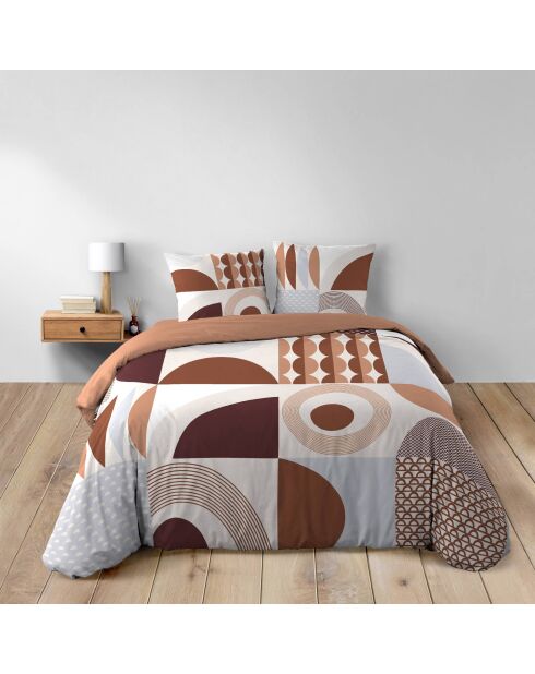 Parure housse de couette Gemma terracotta