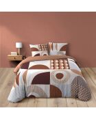 Parure housse de couette Gemma terracotta