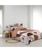 Parure housse de couette Gemma terracotta