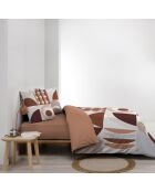 Parure housse de couette Gemma terracotta