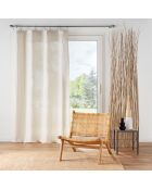 Ringvorhang (140 x 240 cm) Pauline Natural, Polyester und Leinen