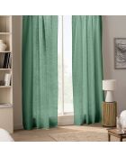 Gordijn met oogjes van Nando met cedergeweven linneneffect - 140x260 cm