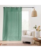 Gordijn met oogjes van Nando met cedergeweven linneneffect - 140x260 cm