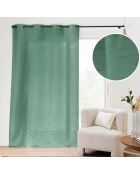 Gordijn met oogjes van Nando met cedergeweven linneneffect - 140x260 cm