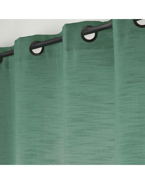 Ösenvorhang Nando mit Zedernmuster aus gewebtem Leinen, 140 x 260 cm