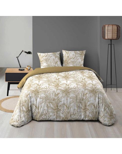 Set copripiumino in microfibra con stampa gialla Dune