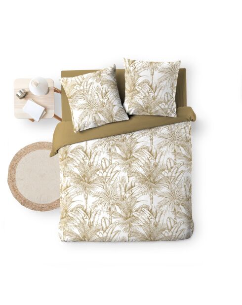 Set copripiumino in microfibra con stampa gialla Dune