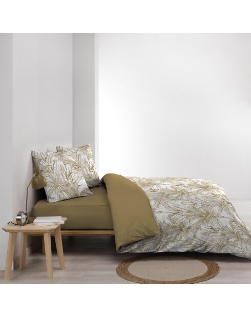 Set copripiumino in microfibra con stampa gialla Dune