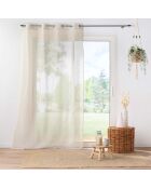 Durchsichtige Ösen (140 x 240 cm), natürliches Aline, Polyester und Leinen