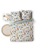 Juego de funda nórdica Wilonie de microfibra con estampado multicolor