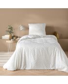 Heltie witte dekbedovertrekset van getuft microvezel