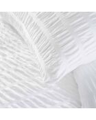 Witte geplooide dekbedovertrekset van Plissia van microvezel