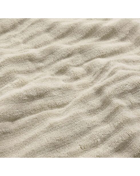 Drap de bain en coton, éponge unie Maya taupe - 90x150 cm