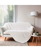 Plaid (180 x 220 cm) Arya Natural, Reliefflanell