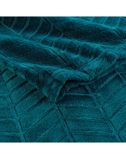 Plaid (180 x 220 cm) Arya Natural, flanella a rilievo