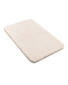 Tapis de bain microfibre unie Mael naturel - 50x80 cm
