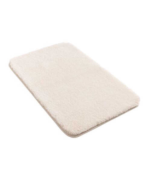 Tapis de bain microfibre unie Mael naturel - 50x80 cm