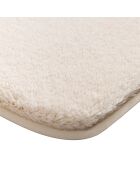Tapis de bain microfibre unie Mael naturel - 50x80 cm