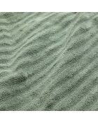 Serviette de toilette en coton, éponge unie Maya sauge - 50x90 cm