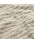 Drap de douche Maya en coton, éponge unie taupe - 70x130 cm