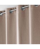 Occultiss Ösenvorhang, Chambray, Verdunkelung, einfarbig, haselnussbraun, 135 x 260 cm