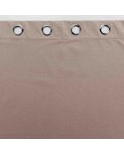 Occultiss Ösenvorhang, Chambray, Verdunkelung, einfarbig, haselnussbraun, 135 x 260 cm