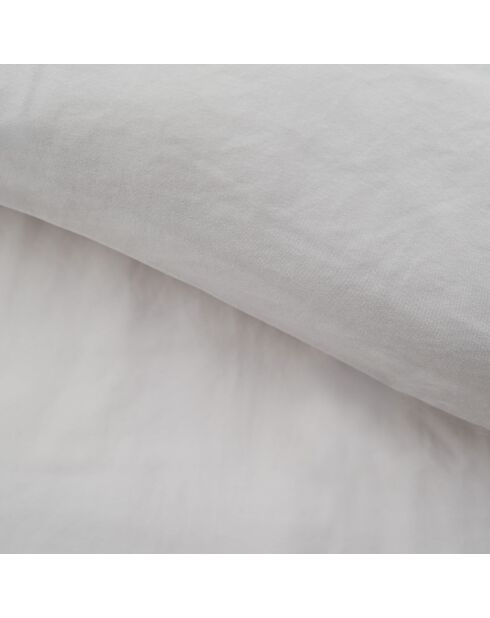 Liam Bettbezug-Set, schlicht gewaschen, aus Mikrofaser, Weiß
