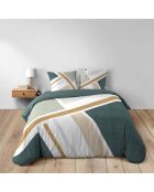 Parure housse de couette Zephyr verte