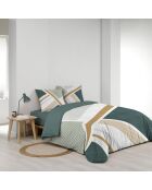 Parure housse de couette Zephyr verte